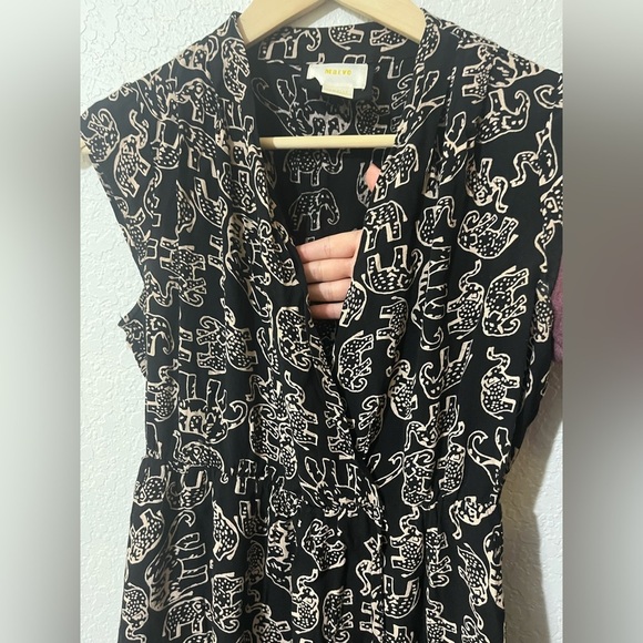 Anthropologie Maeve Elephant Noronha Faux Wrap Size XSmallP - Picture 4 of 12